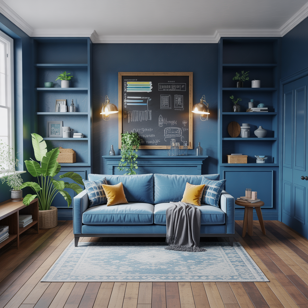 living room ideas blue