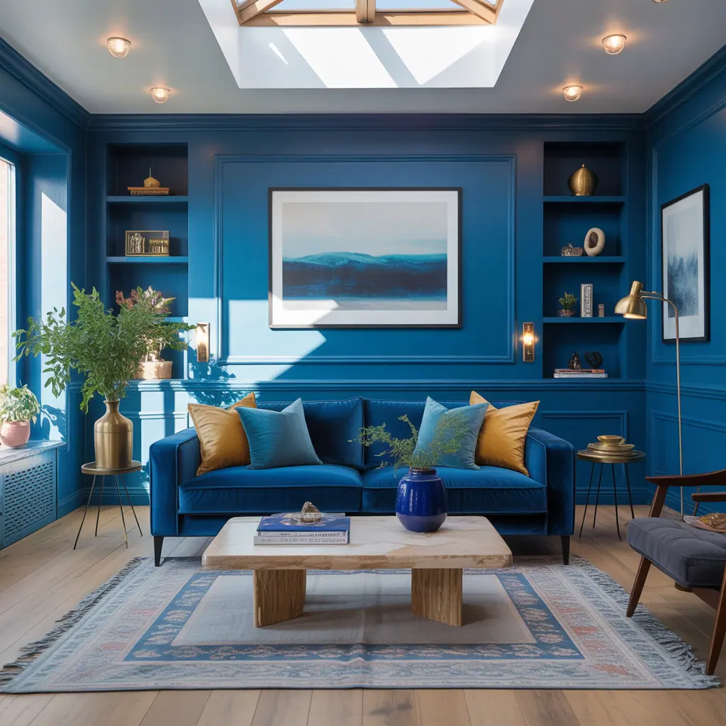 living room ideas blue