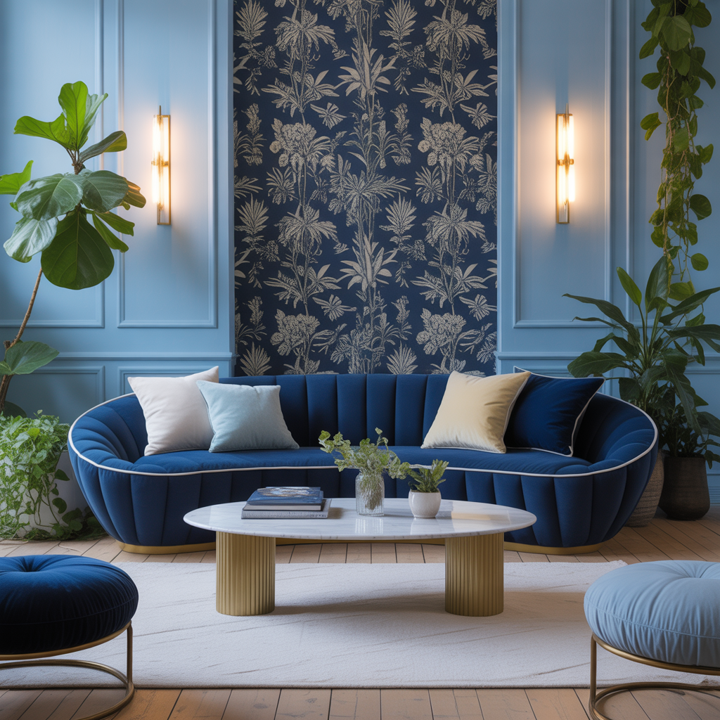 living room ideas blue