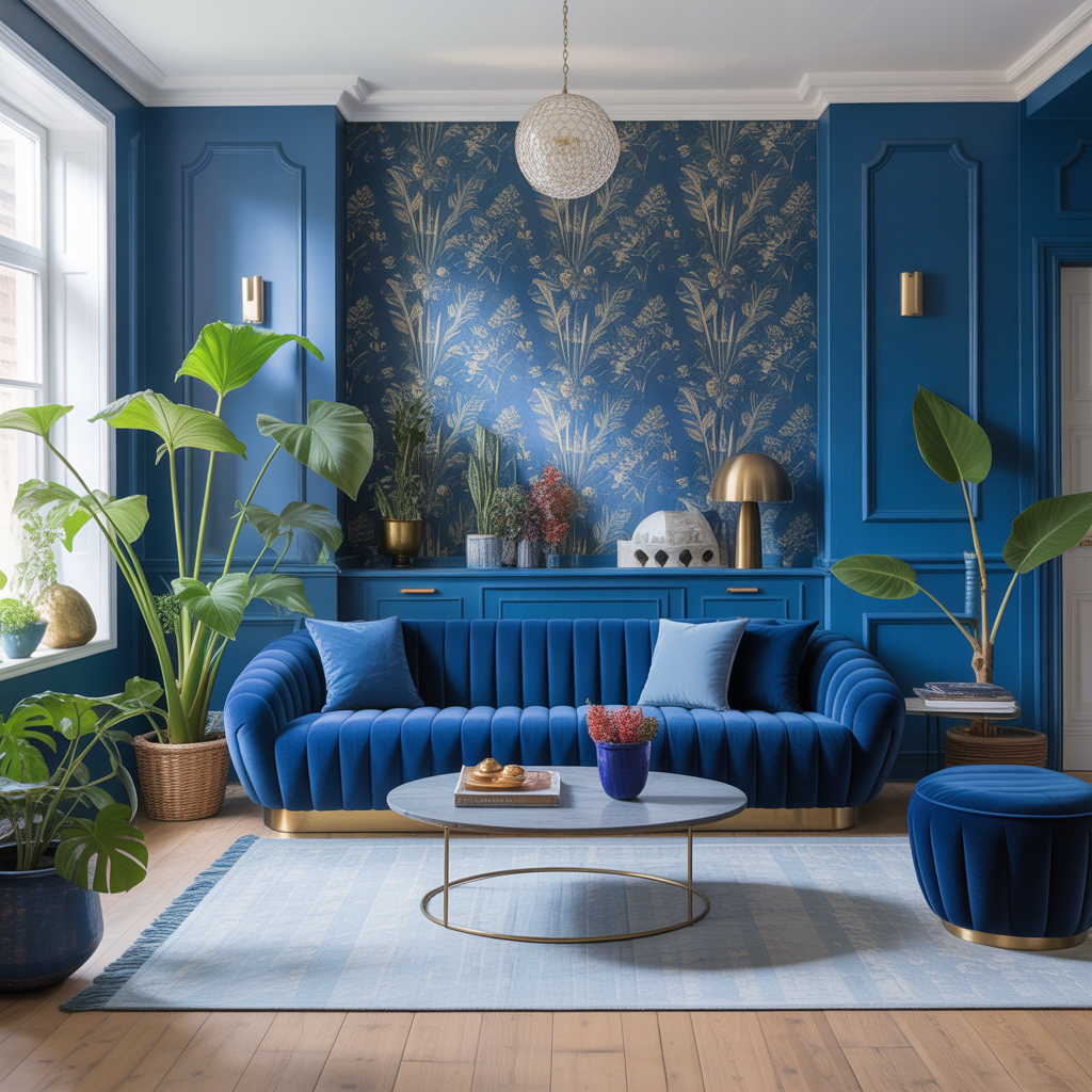 living room ideas blue