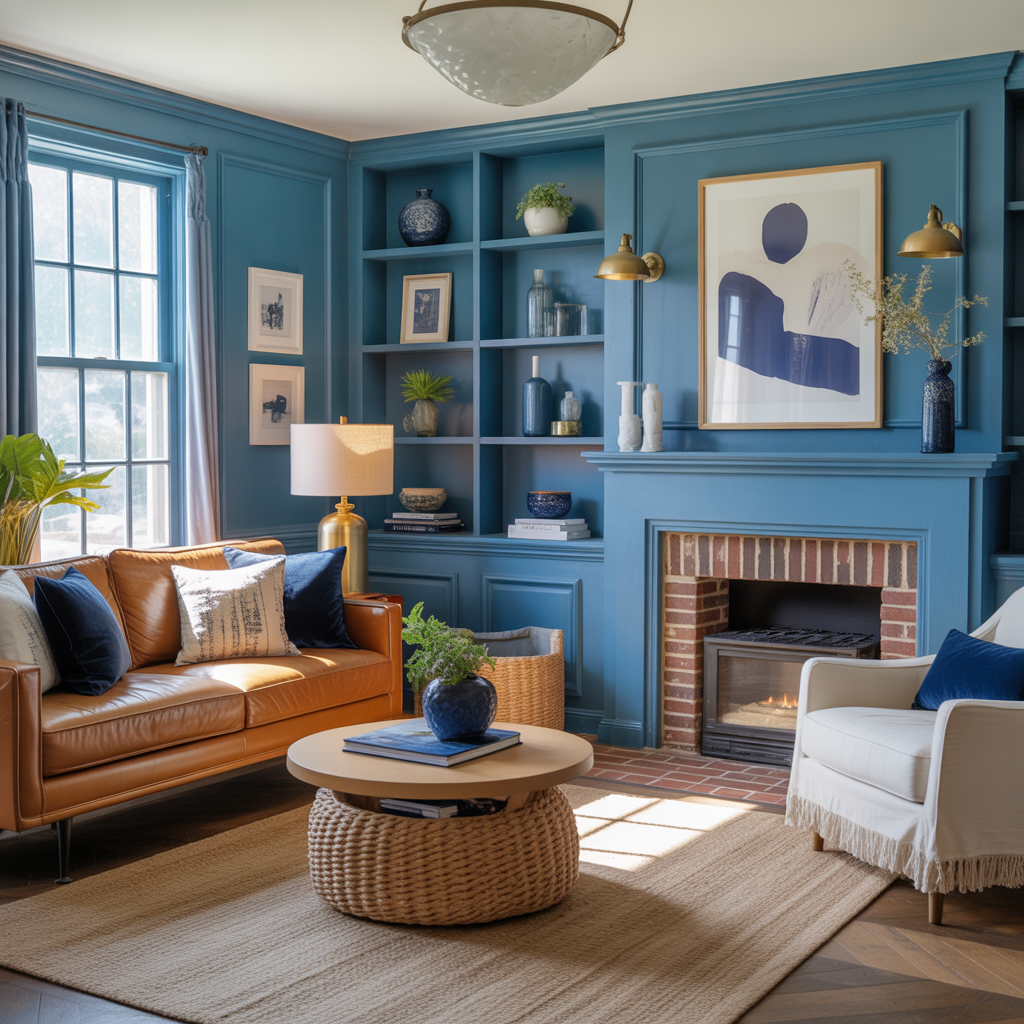 living room ideas blue