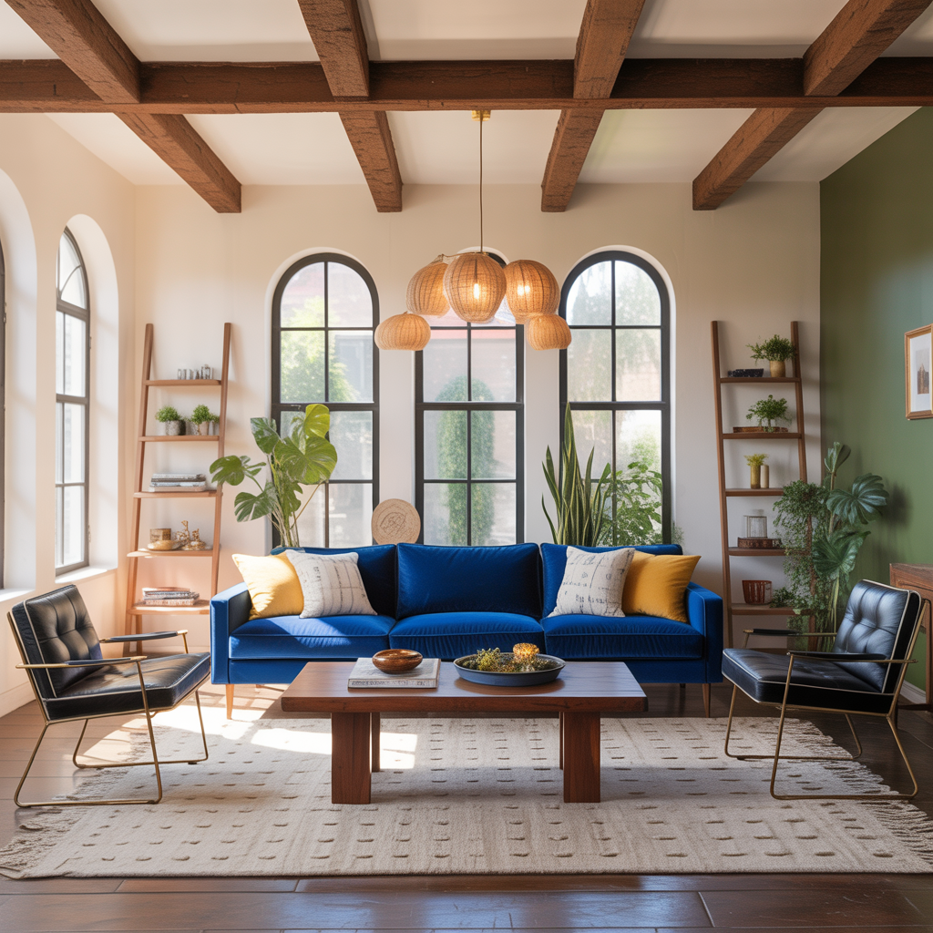living room ideas royal blue sofa