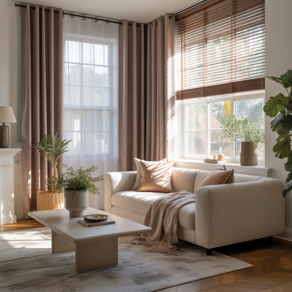 living room window treatment inspiration