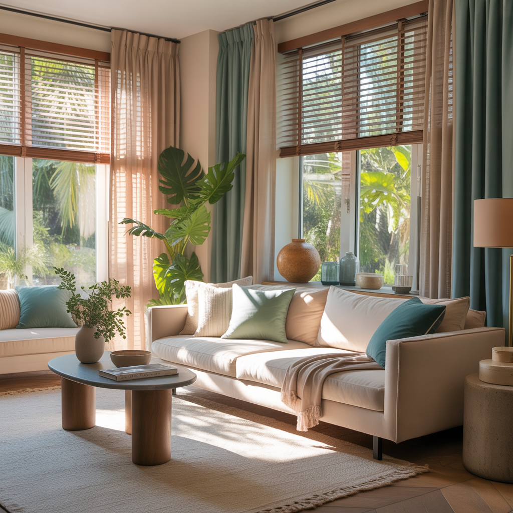 living room window treatment inspiration