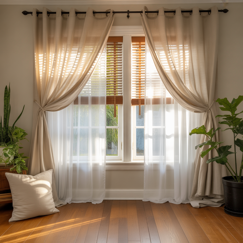 living room window treatment inspiration