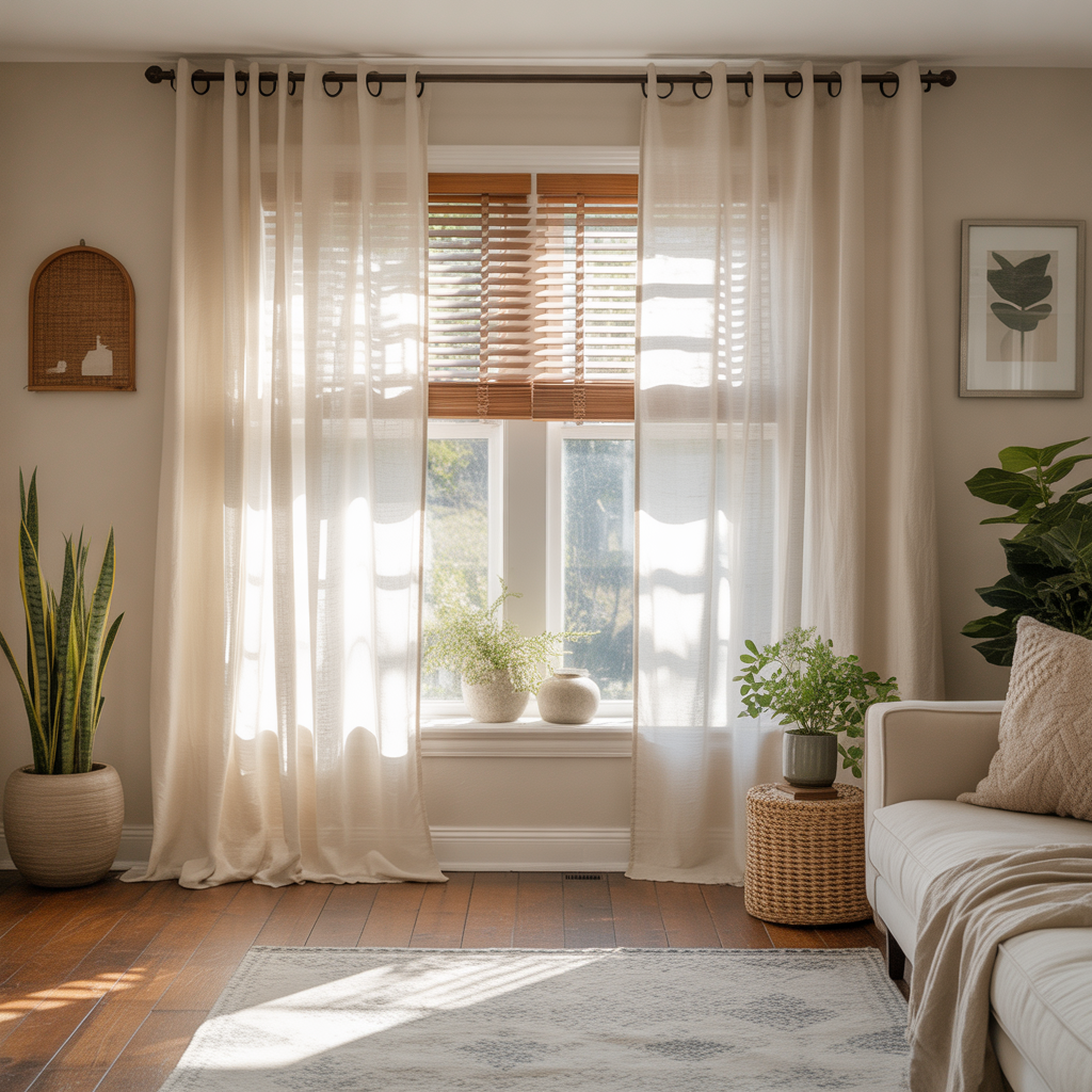 living room window treatment inspiration