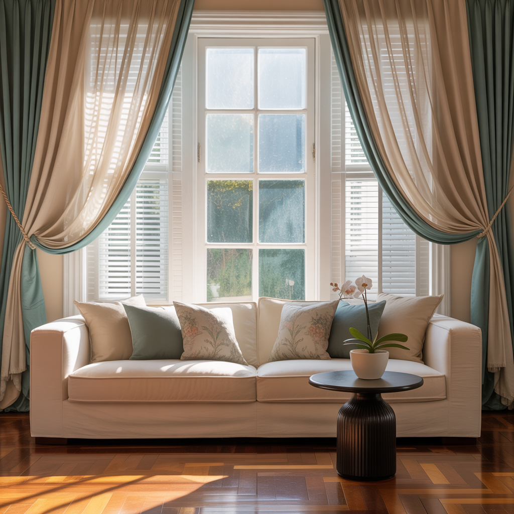 living room window treatment inspiration