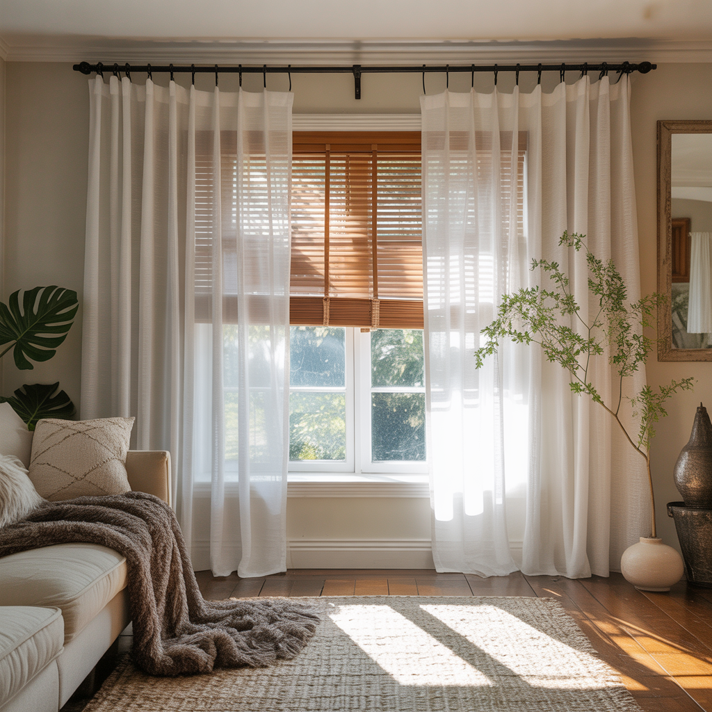 living room window treatment inspiration