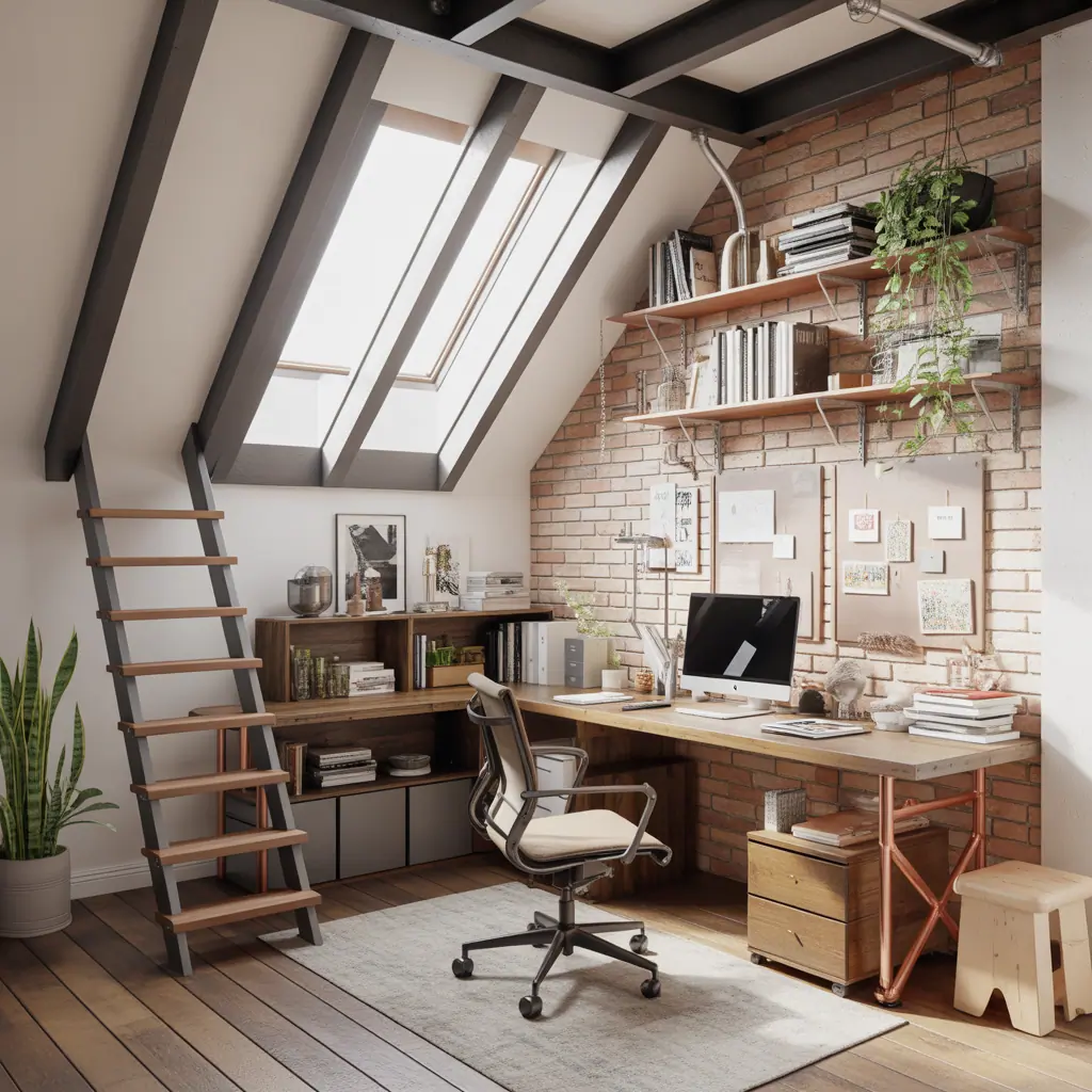 loft upstairs office ideas