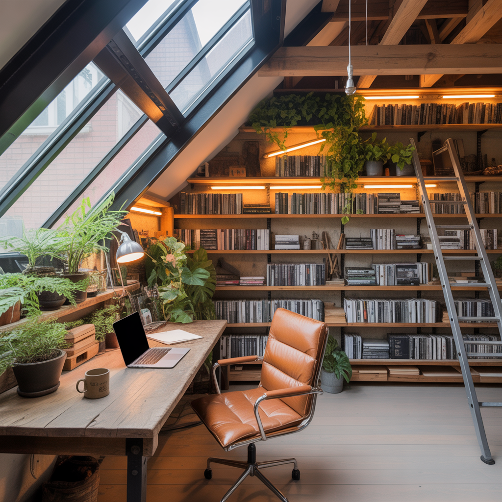 loft upstairs office ideas