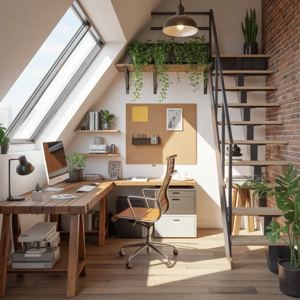 loft upstairs office ideas