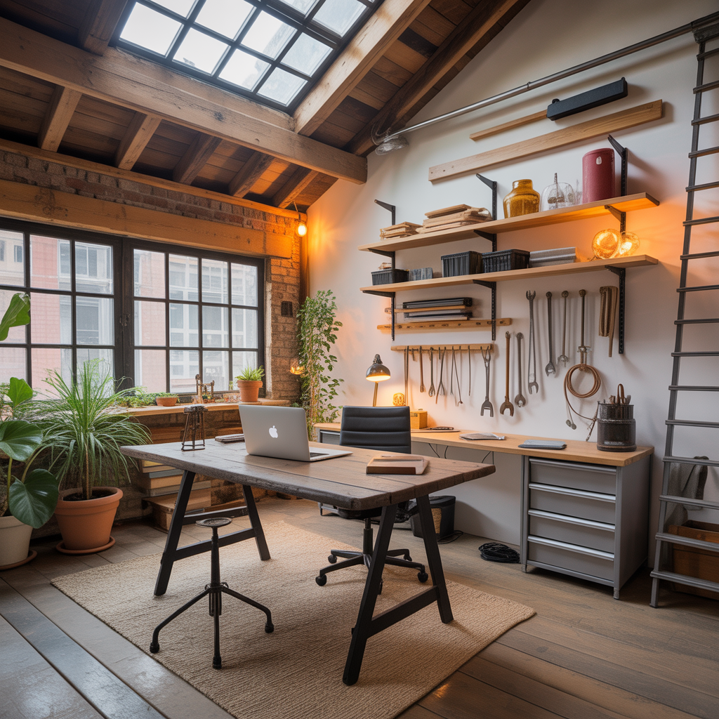 loft upstairs office ideas