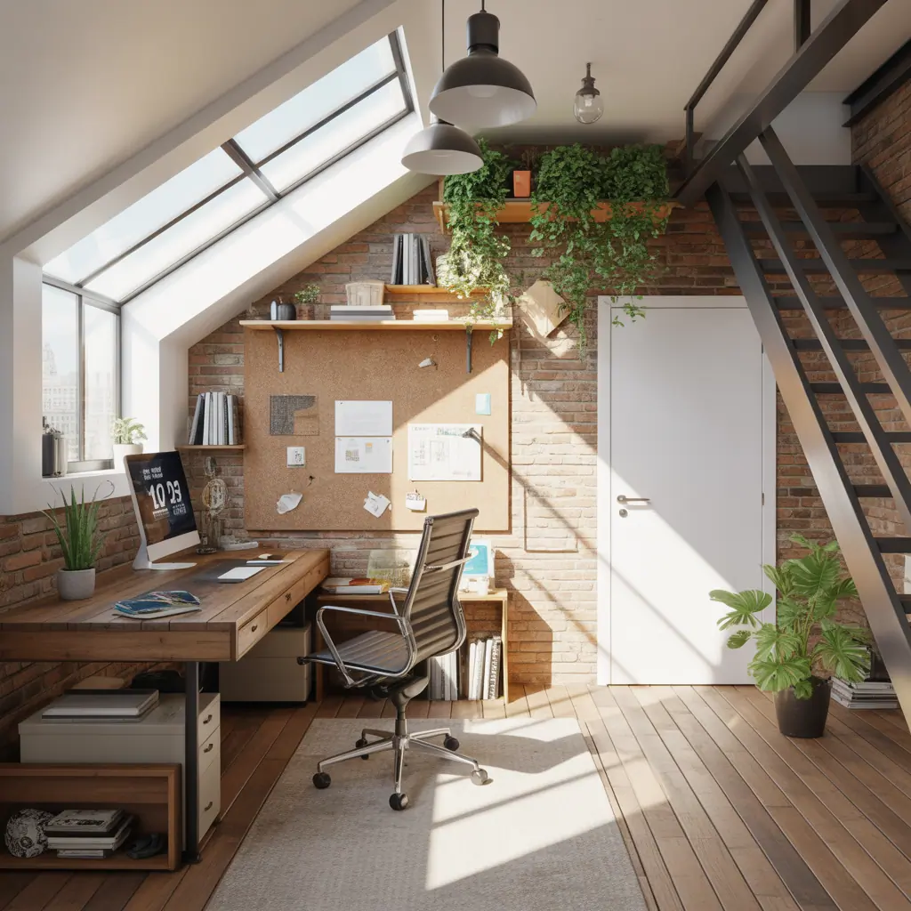 loft upstairs office ideas