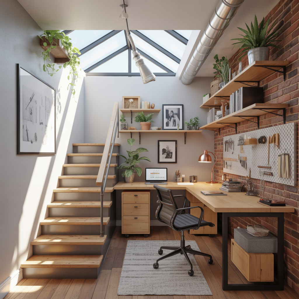 loft upstairs office ideas