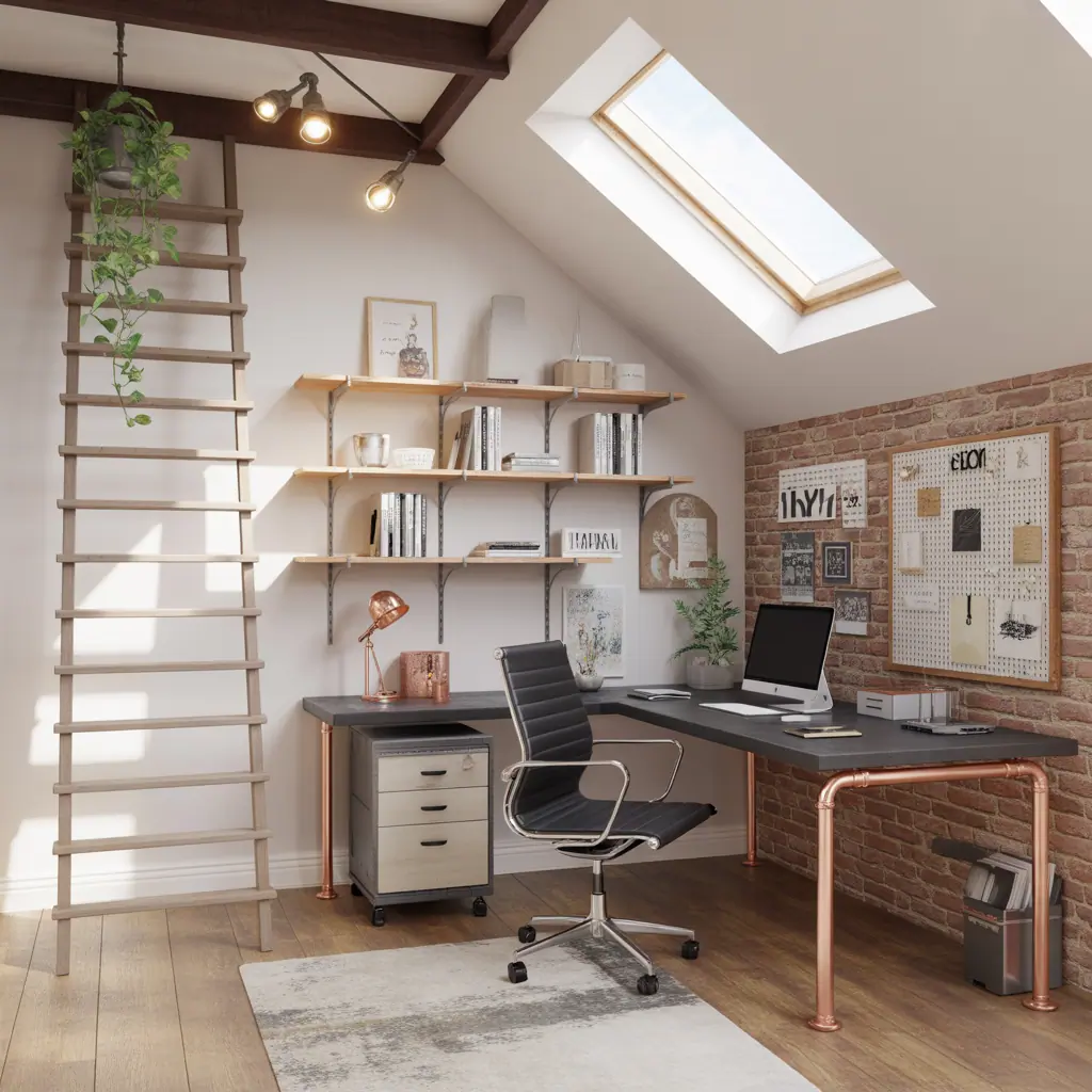loft upstairs office ideas