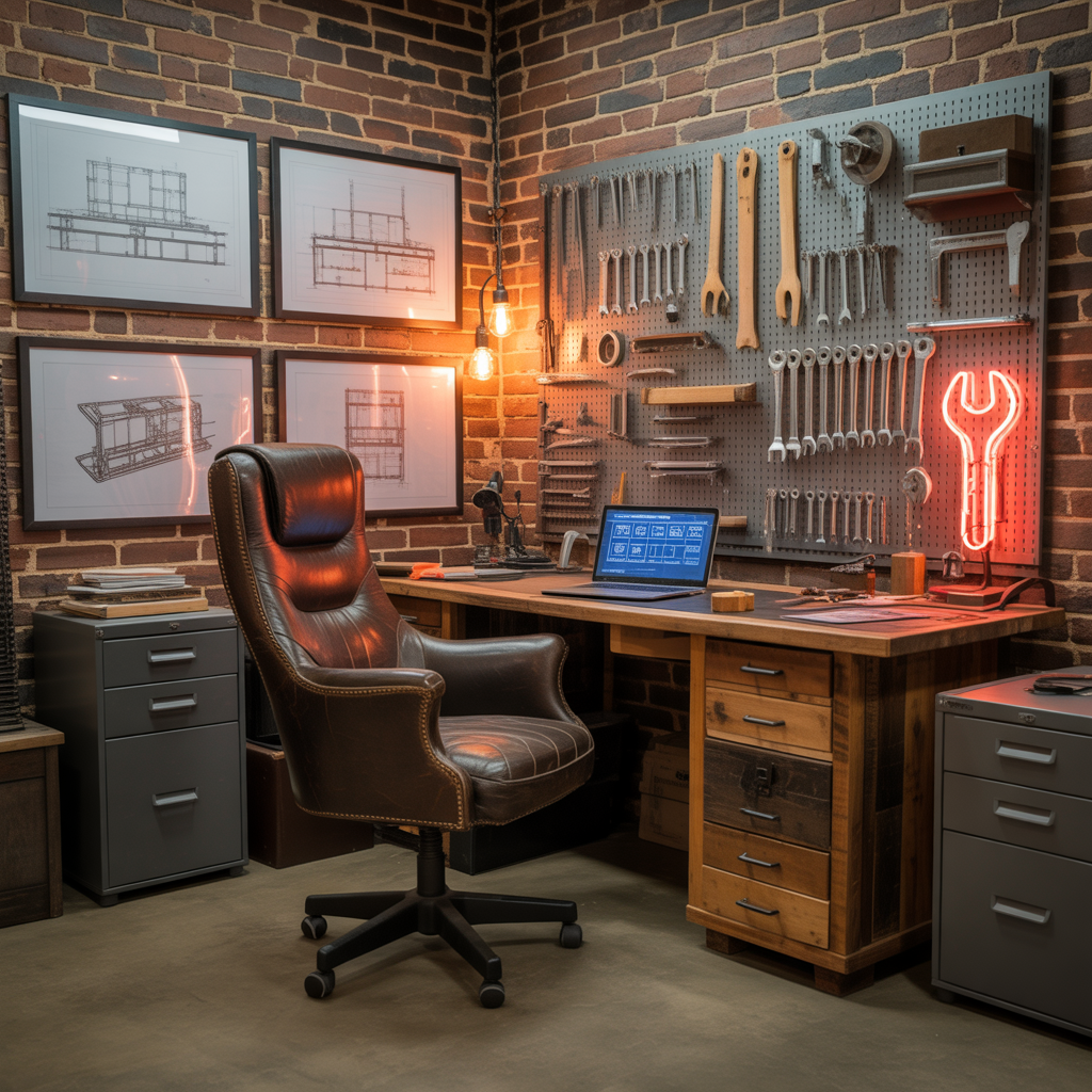man cave office inspiration