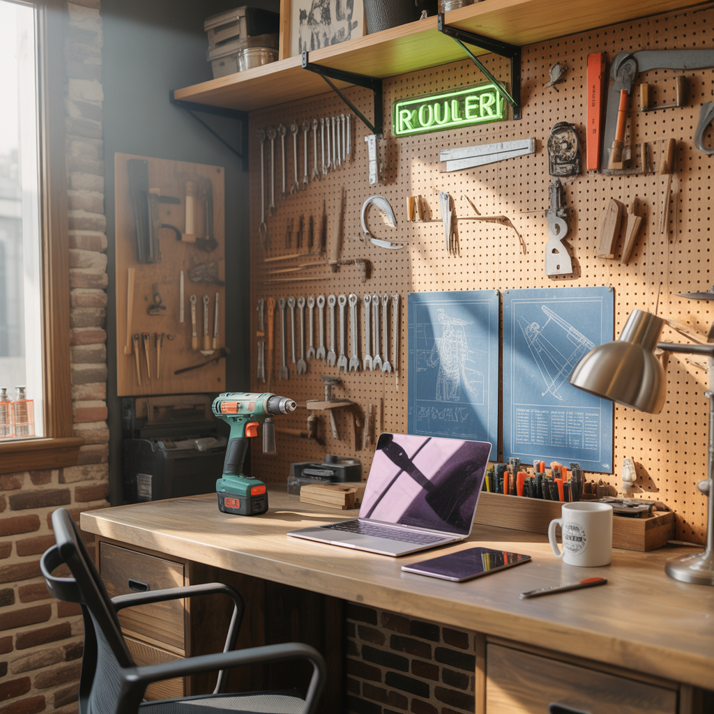 man cave office inspiration