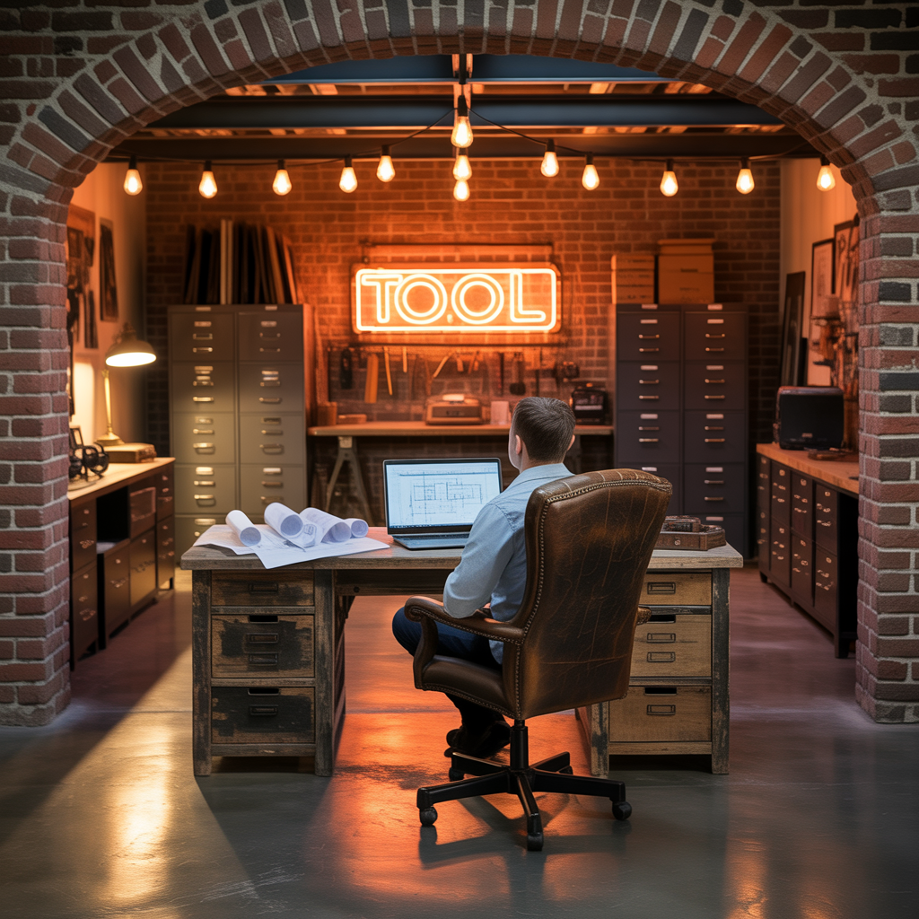 man cave office inspiration