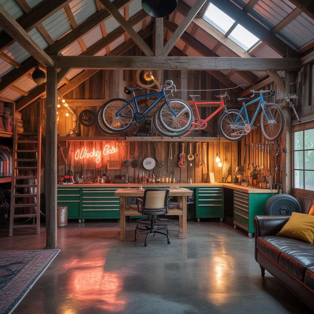 man cave pole barn loft ideas