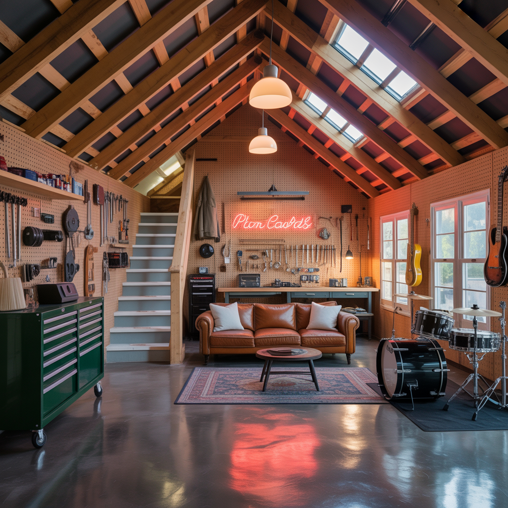 man cave pole barn loft ideas