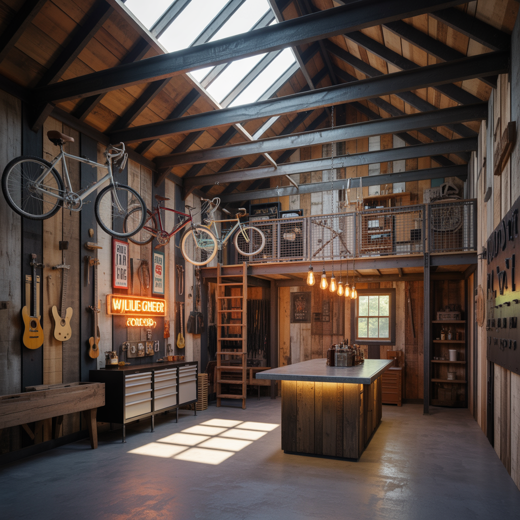 man cave pole barn loft ideas