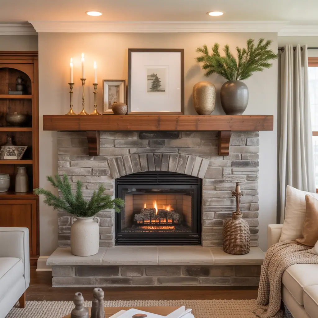 mantel shelf ideas fireplace