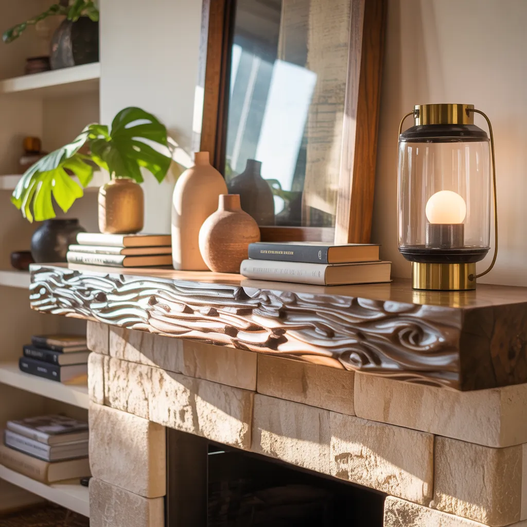 mantel shelf ideas fireplace