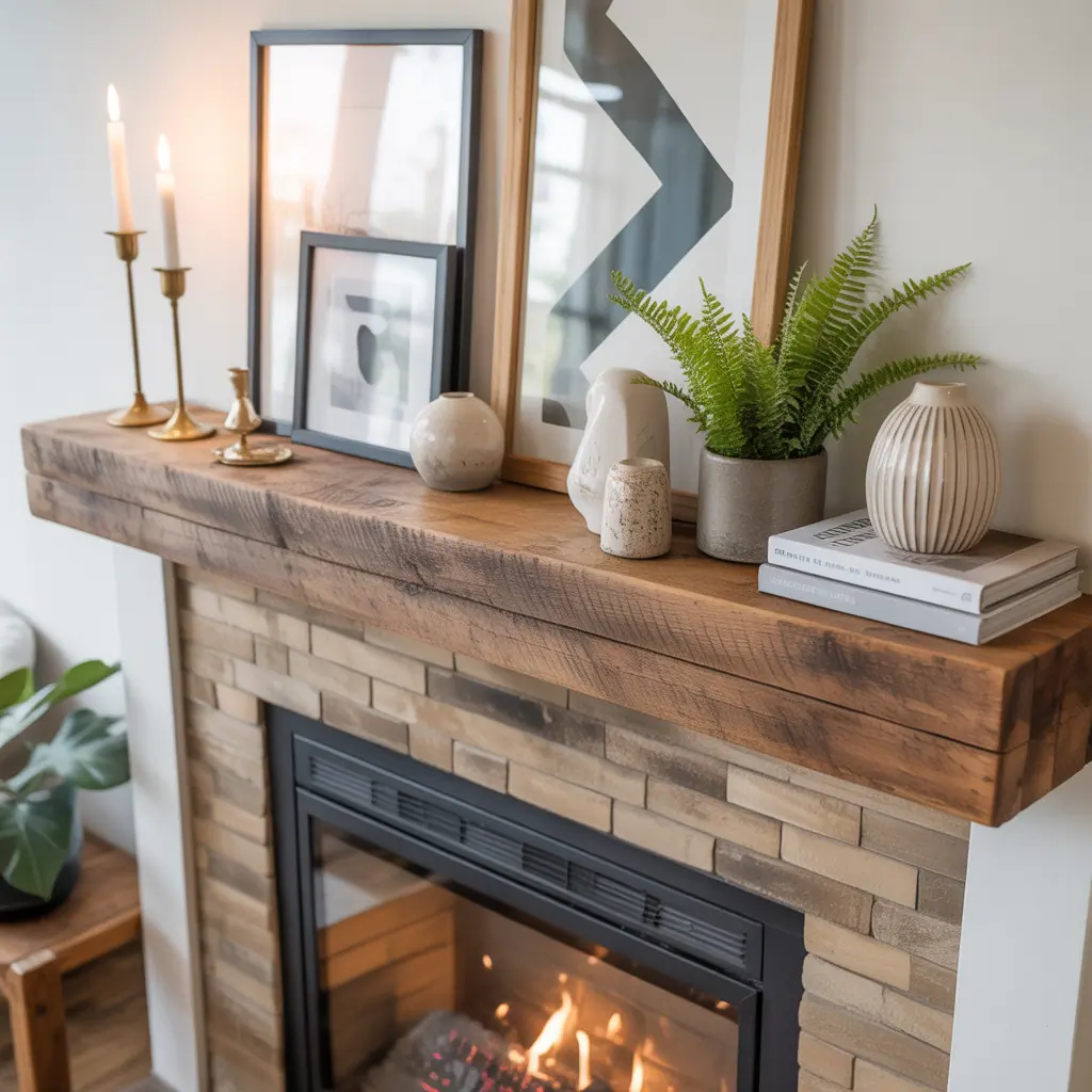 mantel shelf ideas fireplace