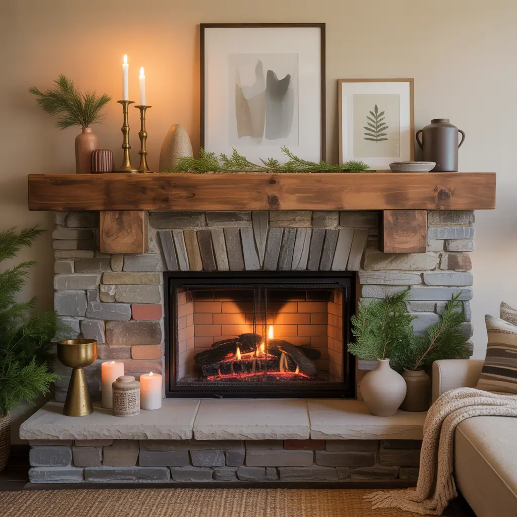 mantel shelf ideas fireplace