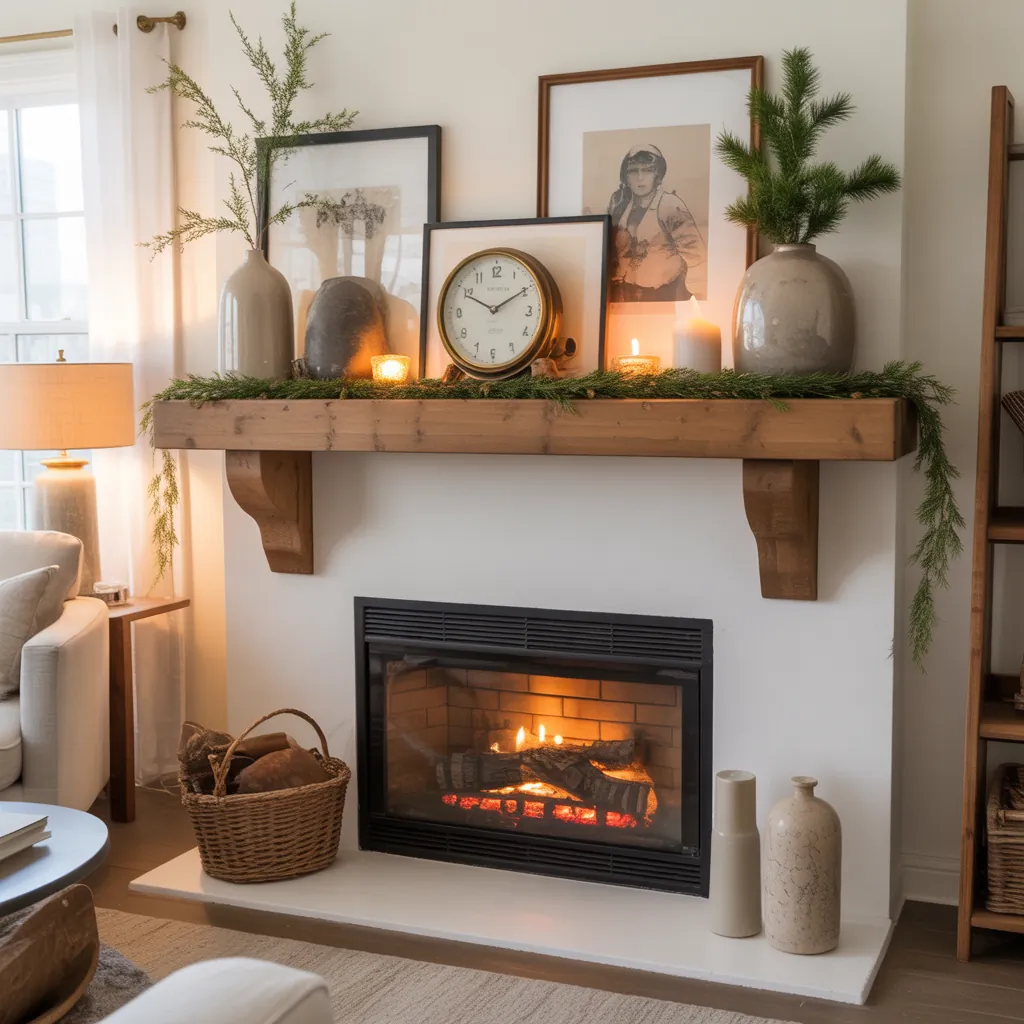 mantel shelf ideas fireplace