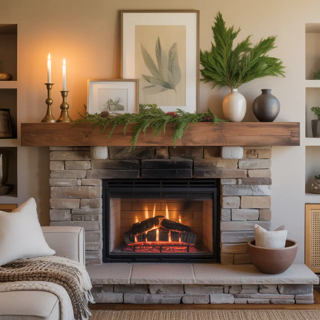 mantel shelf ideas fireplace