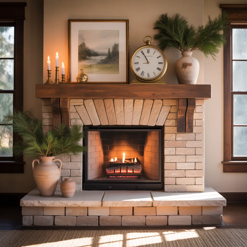 mantel shelf ideas fireplace