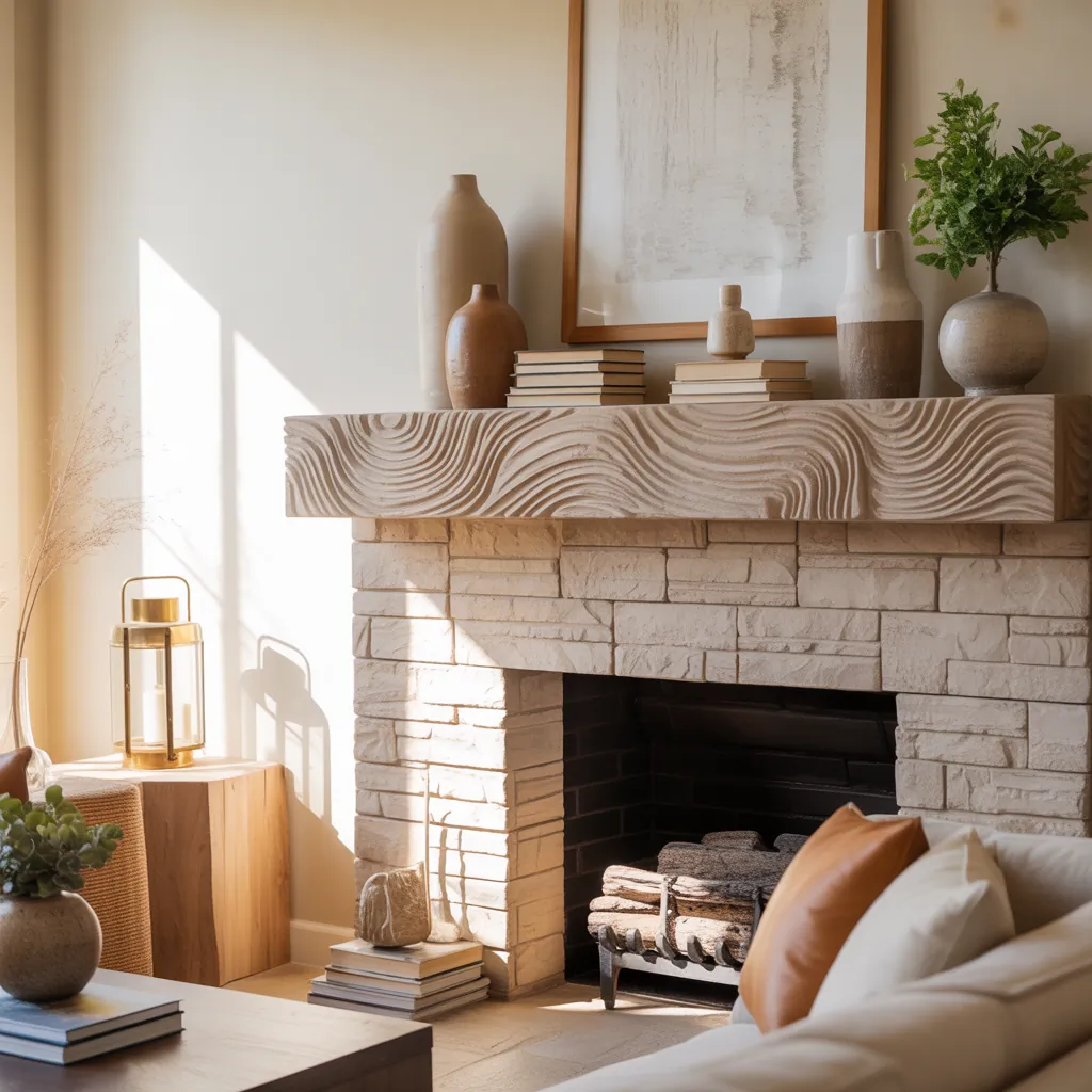 mantel shelf ideas fireplace