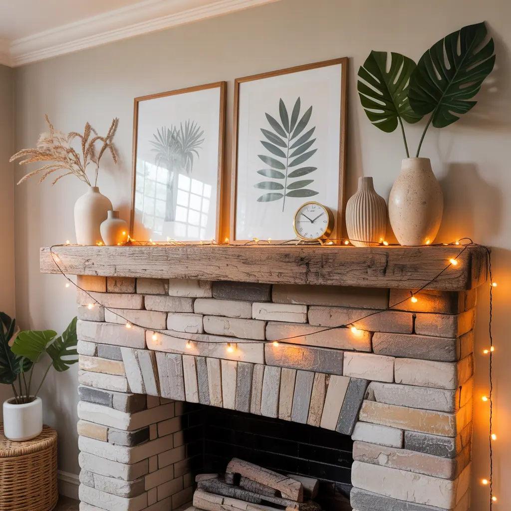 mantel shelf ideas fireplace
