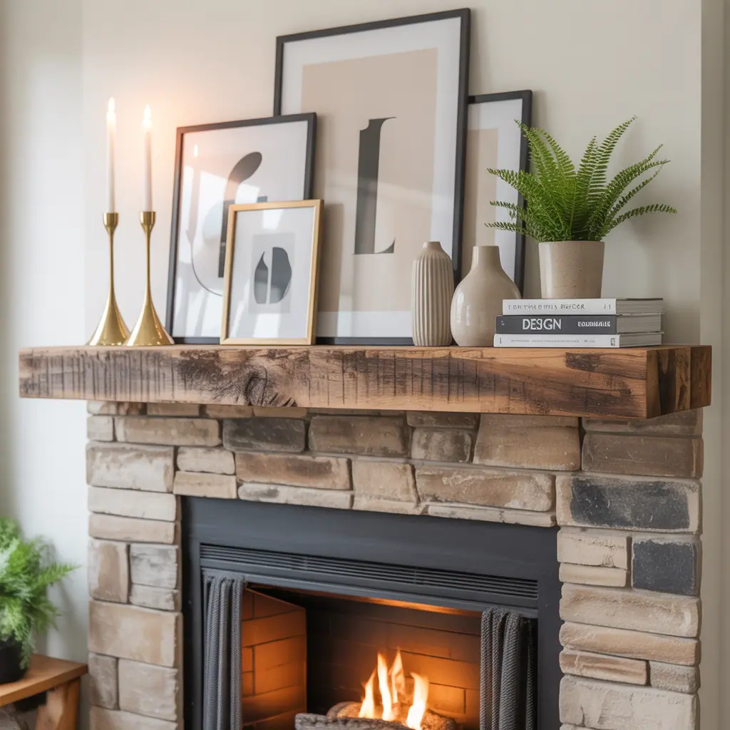 mantel shelf ideas fireplace