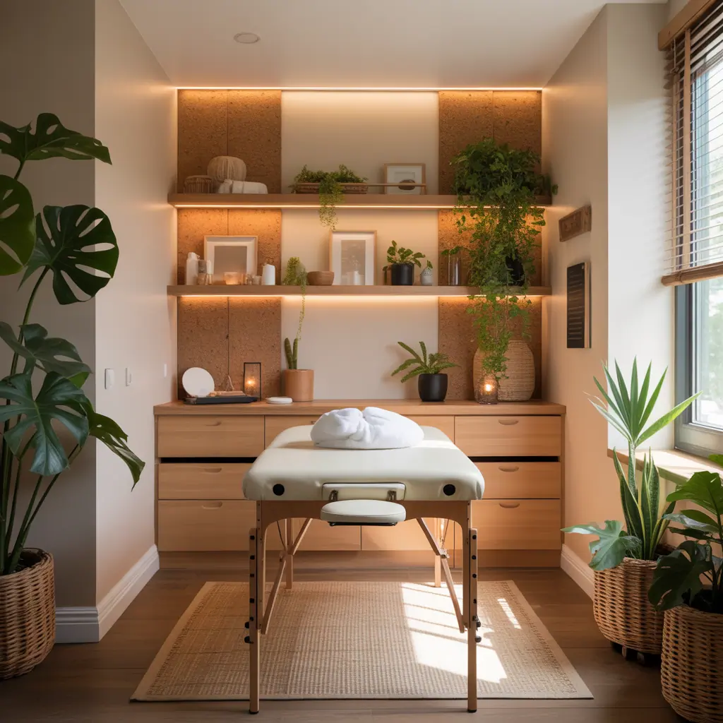 massage room ideas small space