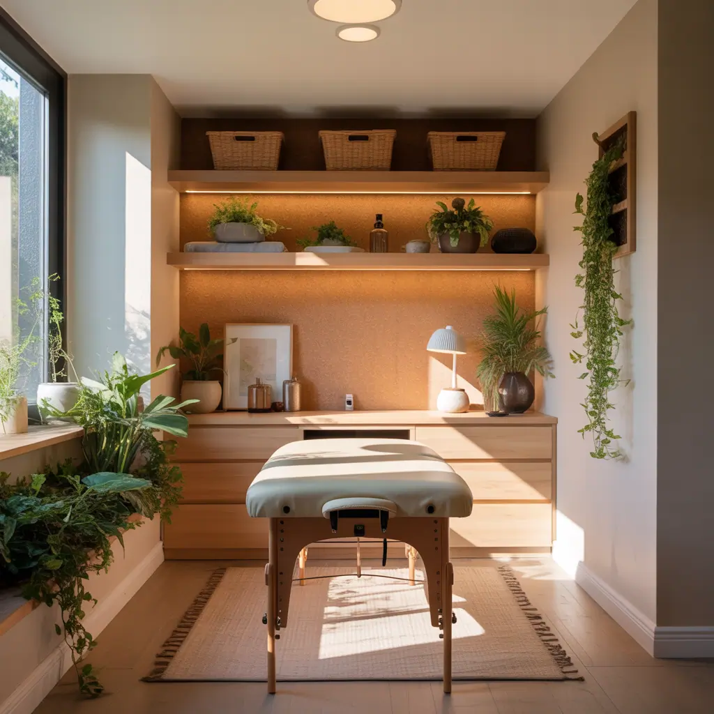 massage room ideas small space