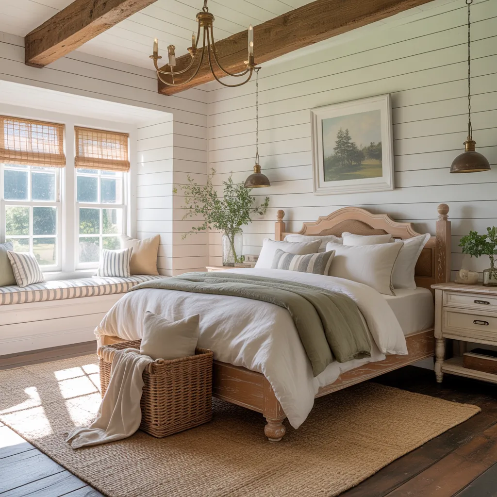 master bedroom farmhouse style