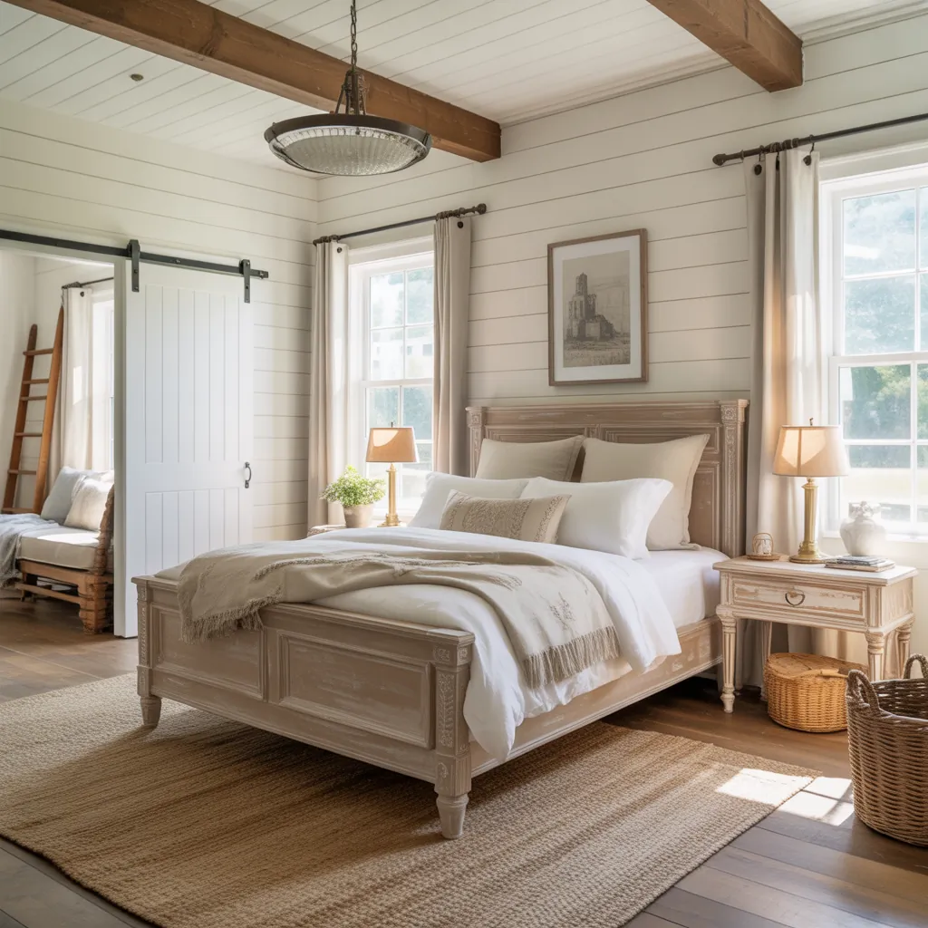 master bedroom farmhouse style