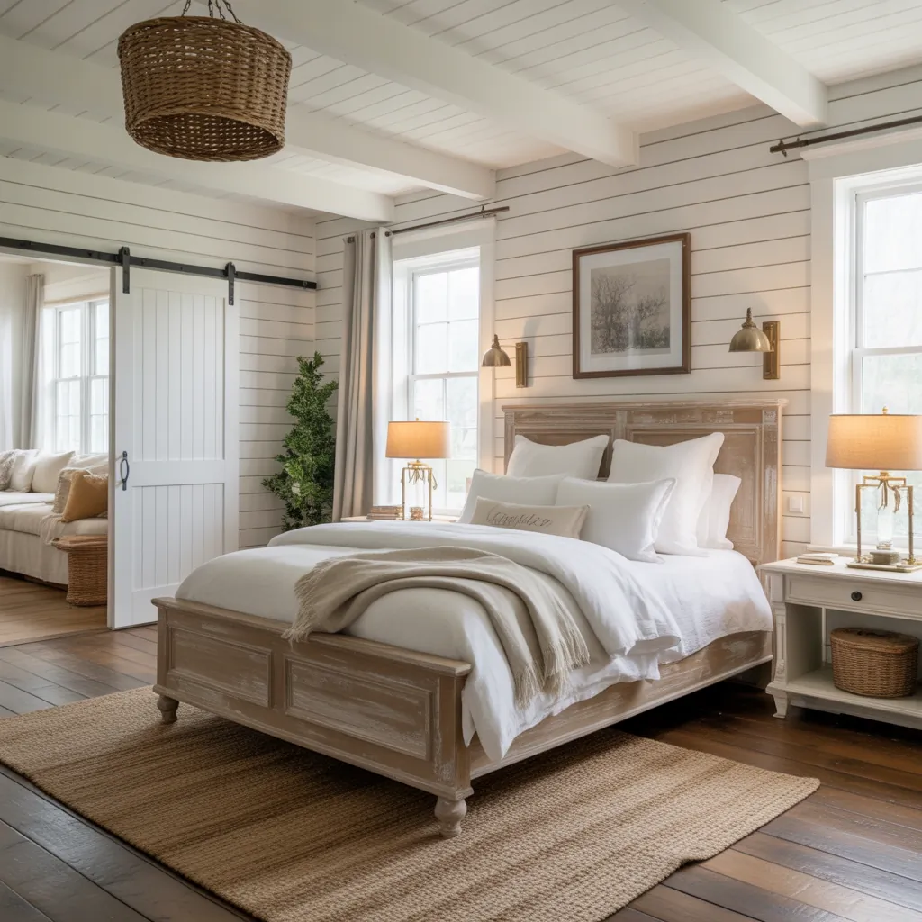 master bedroom farmhouse style