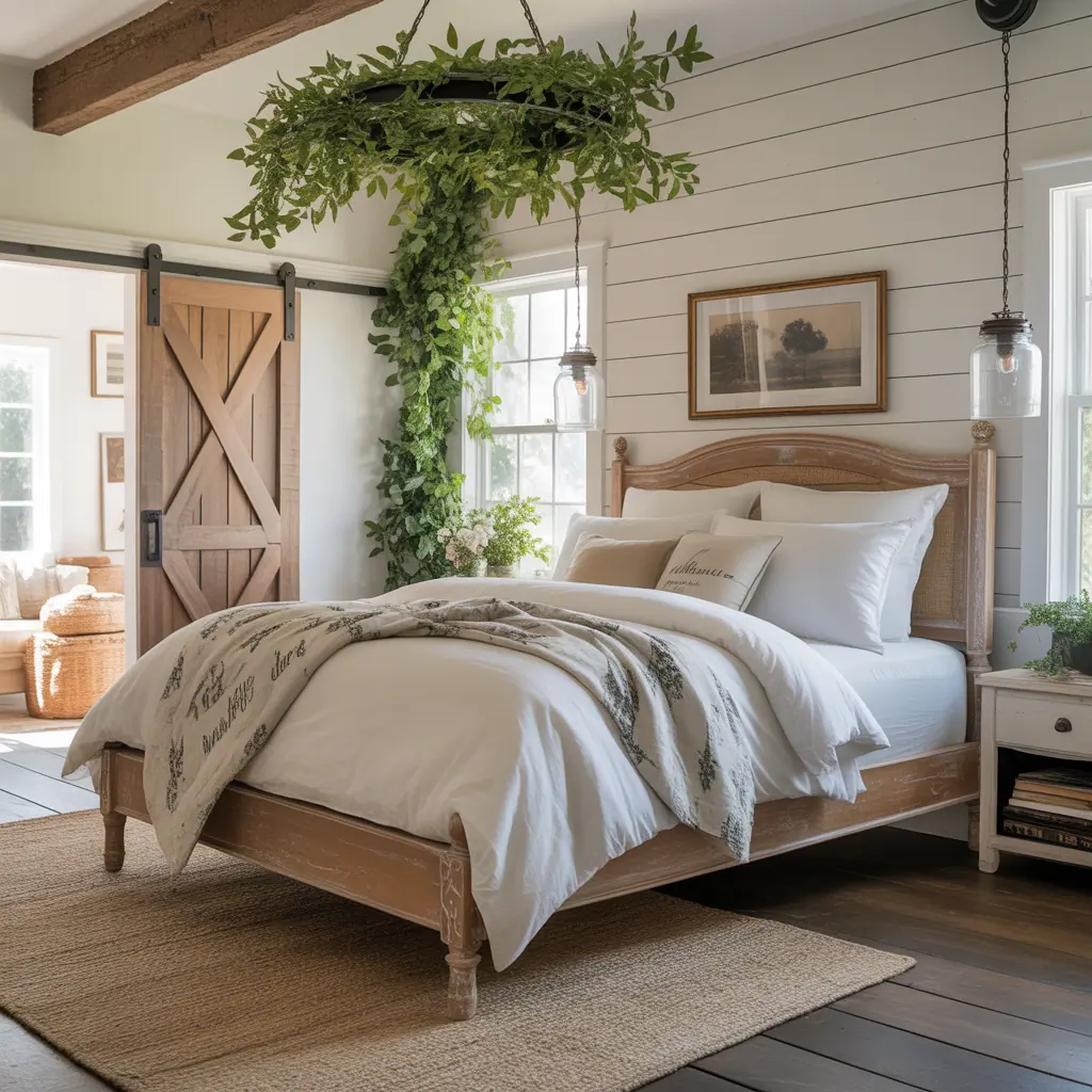 master bedroom farmhouse style