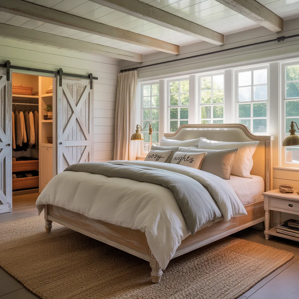 master bedroom farmhouse style