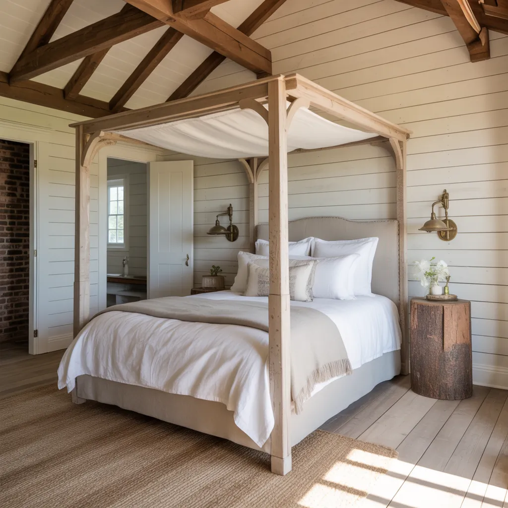 master bedroom farmhouse style