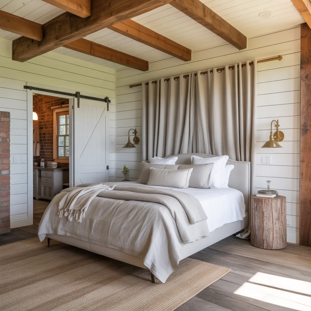 master bedroom farmhouse style