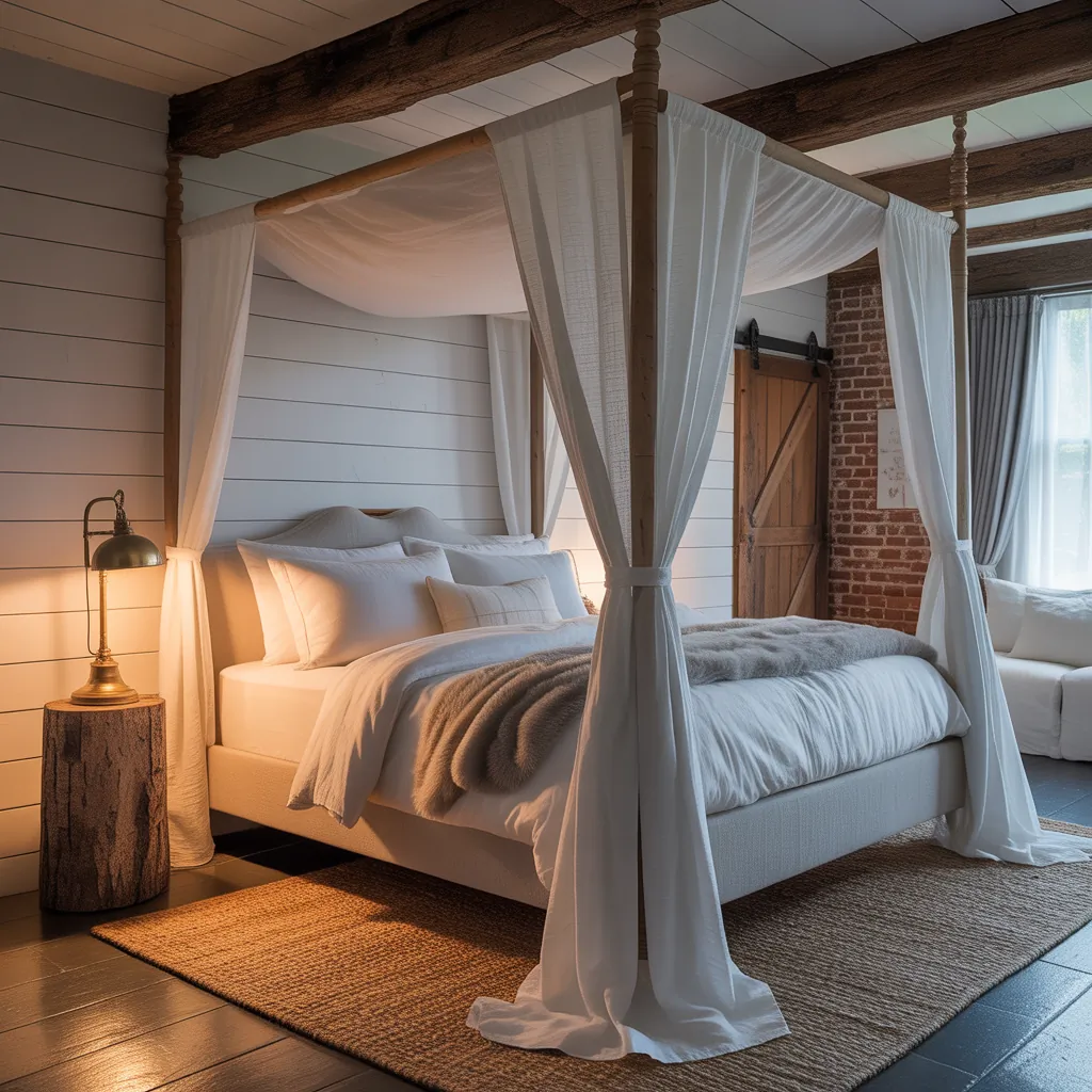 master bedroom farmhouse style