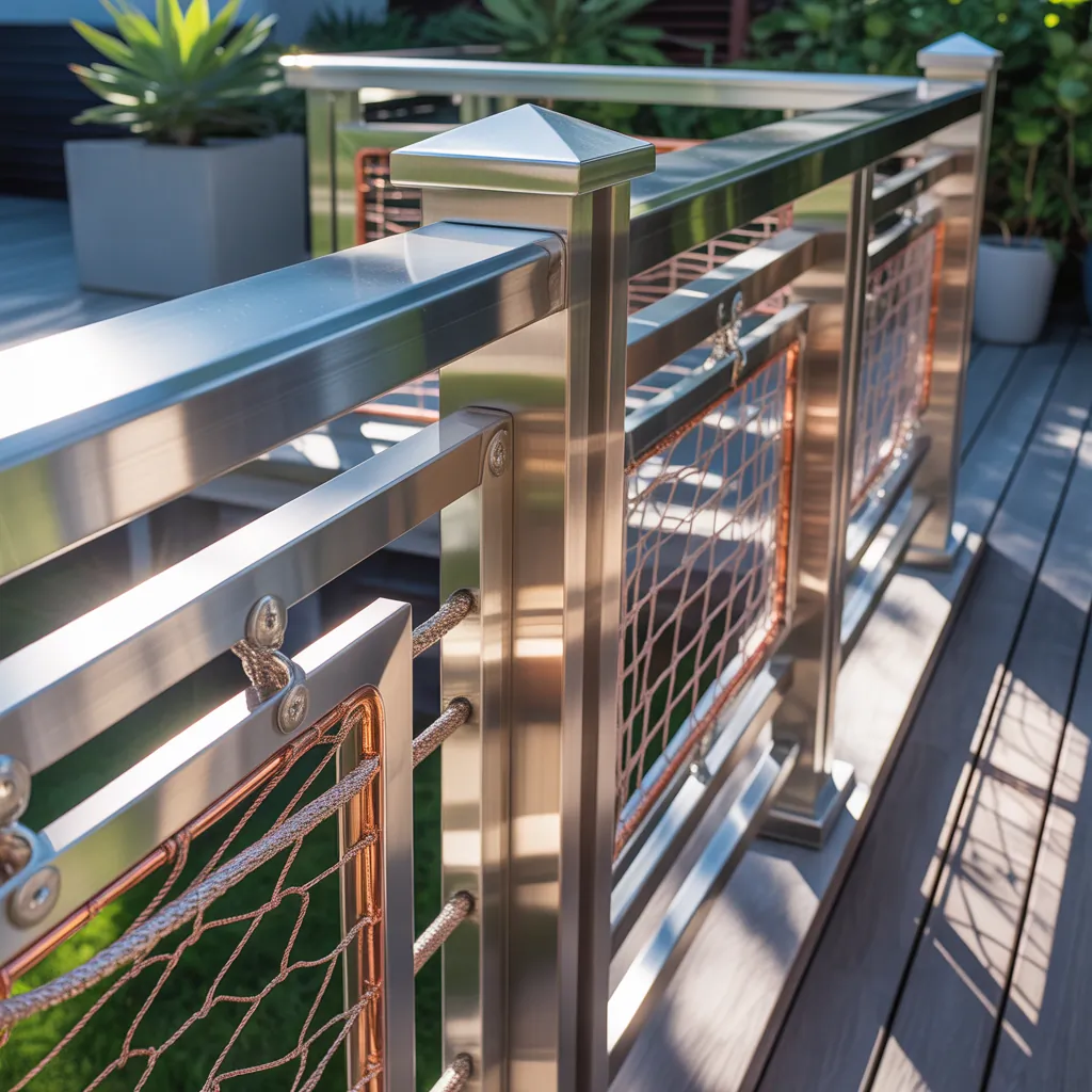 metal deck railing themes