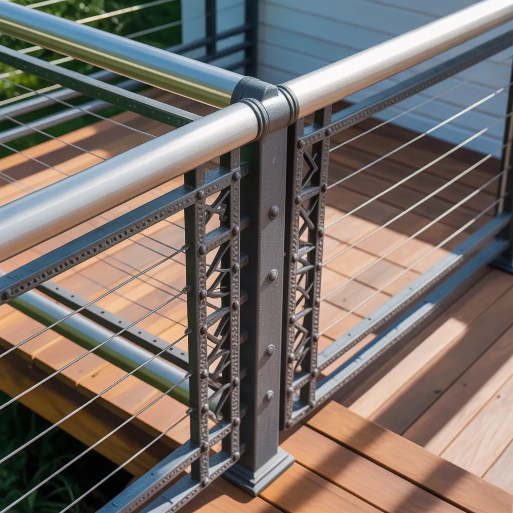 metal deck railing themes