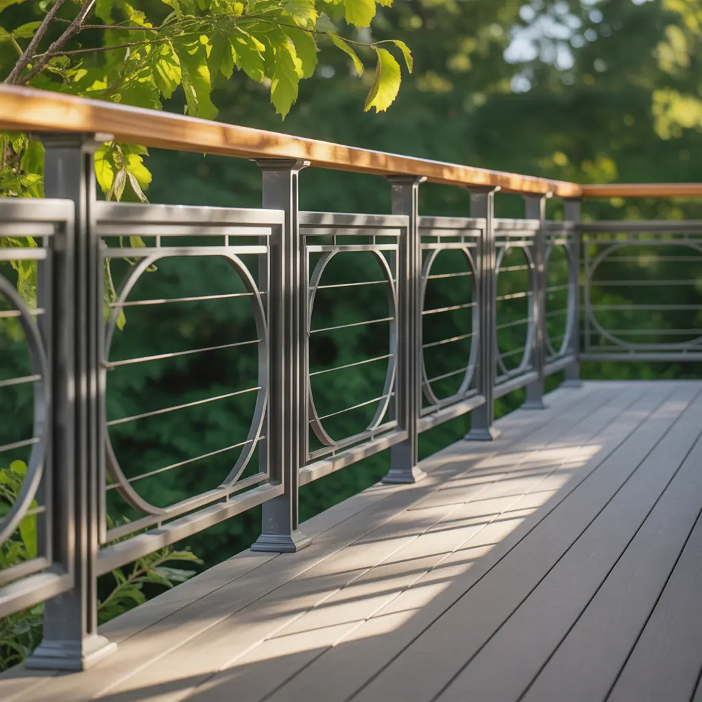 metal deck railing themes