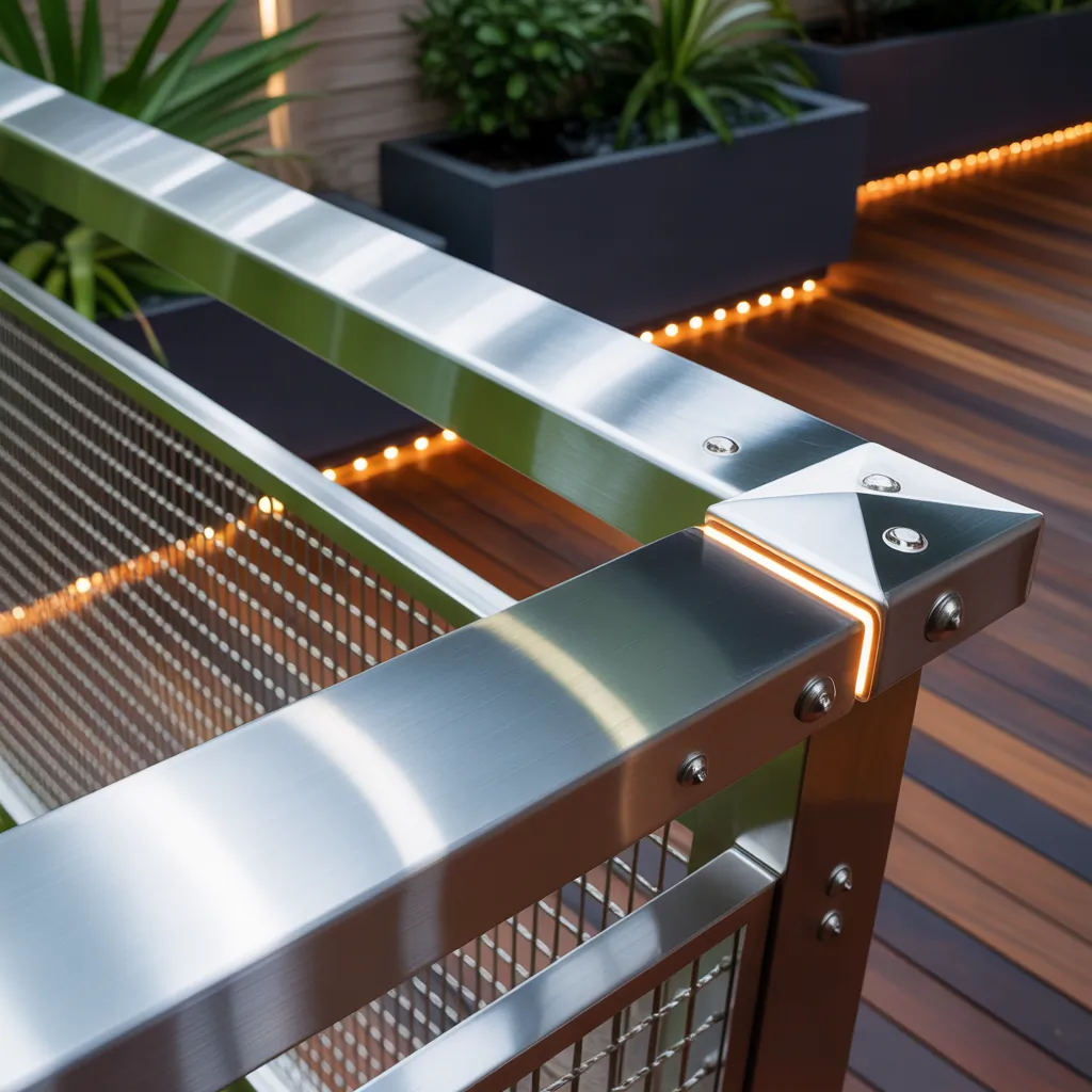 metal deck railing themes