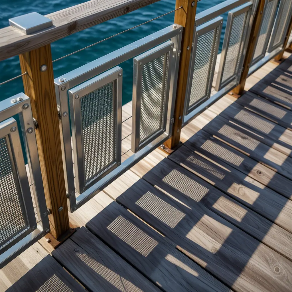 metal deck railing themes